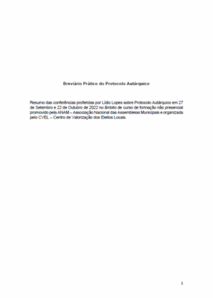 Breviário Prático do Protocolo Autárquico Formato Digital